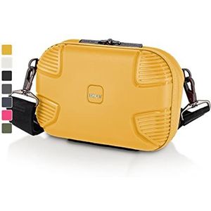 Impact Crossbody Bag voor handbagage, IP1, van gerecycled post-consumer-plastic, duurzame schoudertas met 6 jaar garantie + afneembare draagriem, Sunset Yellow