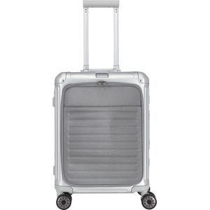 Next 4-wiel trolley S 15"" frontpocket zilver