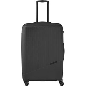 Travelite Koffer met 4 wielen, 3-delig, maten L/M/S, bagage serie Bali: ABS hardshell trolleys, zwart, Trolley Größe L (77 cm), Trolley met harde schaal met 4 wielen