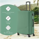 travelite Hartschalen-Trolley "BALI, in verschiedenen Größen und Farben", 4 Rollen, Hartschallenkoffer Reisegepäck Reisekoffer TSA Schloss