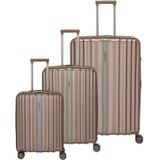 travelite Trolleyset »PAROS S/M/L«, (Set, 3 tlg.), Kofferset Reisekoffer Handgepäck Aufgabegepäck Volumenerweiterung