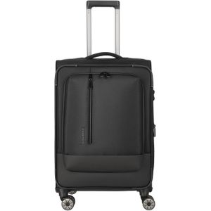 Travelite Crosslite 4 wielen Trolley M 66 cm met uitbreidingsplooi  zwart