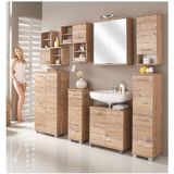 Schildmeyer Highboard 119936 Isola, 30 x 32,5 x 117 cm, zilversparren decor