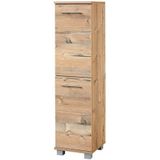 Schildmeyer Highboard 119936 Isola, 30 x 32,5 x 117 cm, zilversparren decor