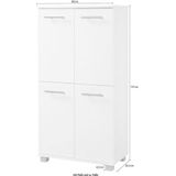 Schildmeyer Highboard 119938 Isola, 60x32,5x117 cm, wit