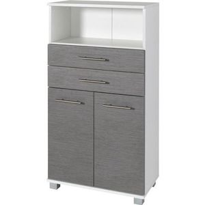 Schildmeyer Halfhoge kast Emmi in verschillende kleuren Breedte 60 cm, metalen grepen, met 2 laden