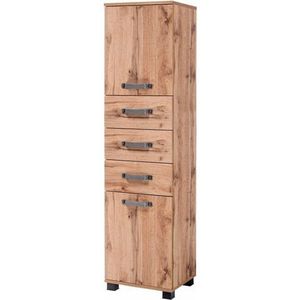 Schildmeyer Milan hoge kast 134886, eiken landhuisdecoratie, 32 x 40,3 x 163,7 cm