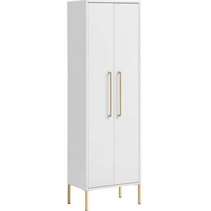 Schildmeyer Gloria Highboard, houtmateriaal, wit/goud, 2 deuren