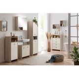 Schildmeyer Lindholm Highboard, houtmateriaal, zandeiken decor/crèmebeige, 60,1 x 33 x 104 cm