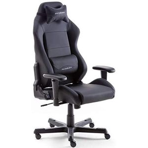 Robas Lund DX Racer 3 Gamingstoel, origineel, bureaustoel, met kantelfunctie, gamingstoel, draaistoel en hoogteverstelling, ergonomische besturingsstoel, zwart