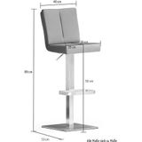 MCA furniture Bistrostuhl »BARBECOOL«, mit Rückenlehne, Bodenplatte eckig, 180°drehbar, Sitzhöhe von 56-81 cm