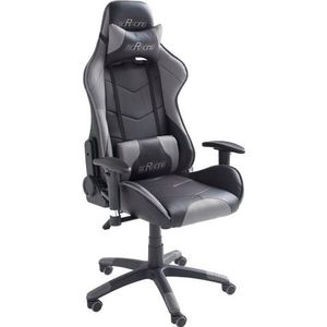 MC Racing Gamingstoel 62496SG3, Incl. Kussens, Zwart/Grijs, 69 x 125-135 x 58 cm