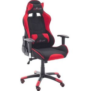 MC Racing 12 Gamingstoel, sportstoel, bureaustoel, schrijftafelstoel, gamingstoel, inclusief kussen, zwart/oranje, 69 x 125-135 x 58 cm modern Rot (62491sr3)