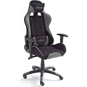 MC Racing 2, 62492SG3, bureaustoel, bureaustoel, inclusief kussens, zwart/grijs, 69 x 125-135 x 58 cm