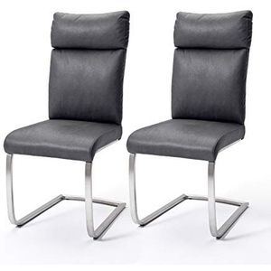 Robas Lund Eetkamerstoelen, 2 stuks, grijs, slee stoel, eetkamerstoel, max. draagkracht 130 kg, stoel Rabea