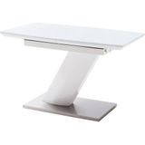 Hoogglans tafel 120 cm met glas