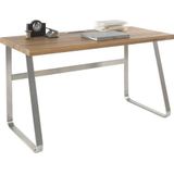 MCA furniture Bureau Beno 140 cm breedte met frame in edelstaal-look