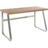 MCA furniture Bureau Beno 140 cm breedte met frame in edelstaal-look