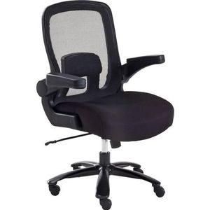 Robas Lund Real Comfort 6 Bureaustoel, belastbaar tot 220 kg, zwart, directiestoel, draaistoel, in hoogte verstelbaar, zwart