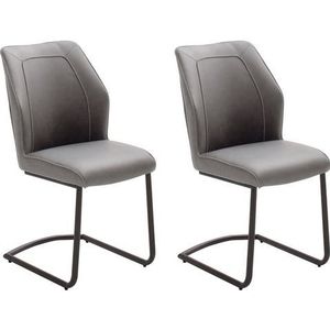 MCA furniture Eetkamerstoel Aberdeen Materialenmix bekleding en imitatieleer, stoel belastbaar tot 120 kg (set, 2 stuks)