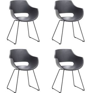 MCA furniture Kuipstoel Rockville Stoel belastbaar tot 120 kg (set, 4 stuks)