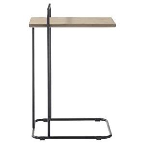 Robas Lund Salontafel bijzettafel in massief eiken, frame zwart, BxHxD 48x72x35 cm