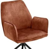 MCA furniture Eetkamerstoel Ottawa met armleuning Vintage suède-look met opstaande naad, stoel belastbaar tot 120 kg (set, 2 stuks)