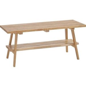 Robas Lund Garderobebank eiken massief 110 kg belastbaar 100x45x35 cm