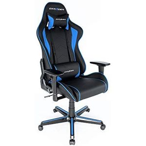 DX Racer Originele Formular F08-NB Series Gamingstoel, zwart en blauw, 3D-armleuning met aluminium draaikruis - DX Racer Original Robas Lund