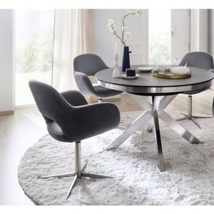 MCA furniture Eetkamerstoel MELROSE Stoel 360º draaibaar met nivellering (set, 2 stuks)