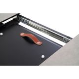 Nova Design Winnipeg Uitschuifbare Eettafel Antraciet/Zwart