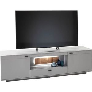 MCA furniture Lowboard »Zadar«, TV Schrank für TV bis 80 Zoll, Arktis Grau, wahlweise mit Beleuchtung