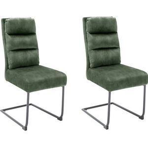 MCA furniture Vrijdragende stoel Lampang set van 2, stoel met bekleding in vintage-look, belastbaar tot 120 kg (set, 2 stuks)