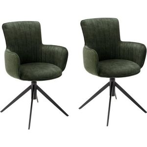 MCA furniture Eetkamerstoel DENIA set van 2, stoel 360º draaibaar met nivellering, belastbaar tot 120 kg (set, 2 stuks)