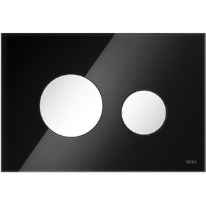 Bedieningsplaat tece loop met duospoeltechniek glas zwart met glanzend witte toetsen
