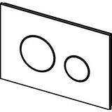 Tece Loop bedieningsplaat glas zwart toetsen mat chroom
