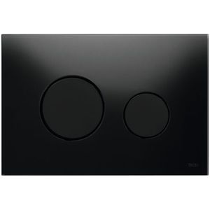 TECE TECEloop WC-Betätigungsplatte Glas schwarz, Tasten schwarz Zweimengentechnik, 9240657