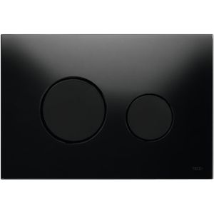 Bedieningsplaat tece loop met duospoeltechniek glas zwart met mat zwarte toetsen