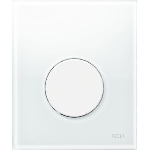 Tece Loop Urinoir Bedieningsplaat Glas - Zuiver Wit, Toets Wit - Glas - Toiletten - Urinoirs - Urinoir Bedieningsplaten - 4027255017214