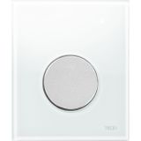 Tece - Urinalbetätigung loop inkl. Kartusche, Glas weiß, Tasten Chrom matt 9242659