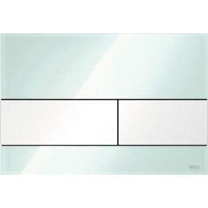 Tece Square bedieningsplaat glas mintgroen - toetsen wit