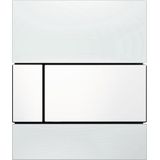 Urinoir Bedieningsplaat TECE Square Glas Wit 10,4x12,4 cm (met witte toetsen)
