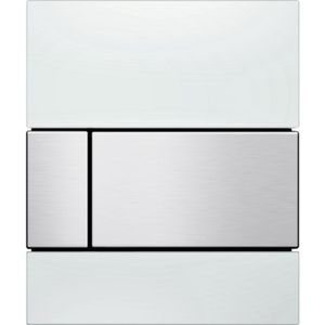 Urinoir bedieningsplaat tece square glas wit 10,4x12,4 cm