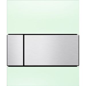 Tecesquare Urinoir-Bedieningsplaat Incl. Cartouche Glas Groen, Toets Geborsteld Rvs