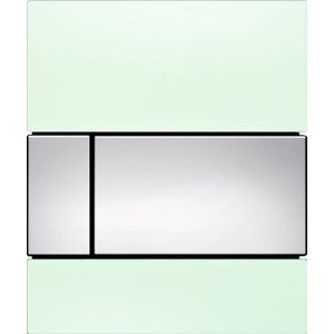 Tecesquare Urinoir-Bedieningsplaat Incl. Cartouche Glas Groen, Toets Glanzend Chroom