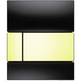 Urinoir bedieningsplaat tece square glas zwart 10,4x12,4 cm