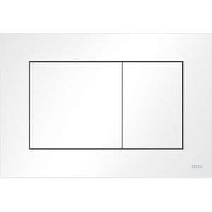 TECE Now bedieningsplaat voor toilet (kleur wit, twee-hoeveelhedentechniek, bedienbaar van boven en voor) 9240400
