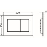 Tece TECEnow - Bedieningsplaat, mat chroom 9240402