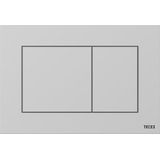TECE Now bedieningsplaat voor WC (chroom mat, twee-hoeveelheidstechniek, bedienbaar van boven en voor) 9240402, grijs