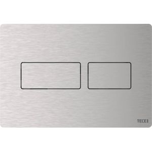 Tece - solid WC-Betätigungsplatte Edelstahl gebürstet für Zweimengentechnik 9240430